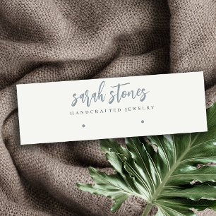 Cartão De Visita Mini Exibição de Leitura Branca de Cinzas Pretas com Sc