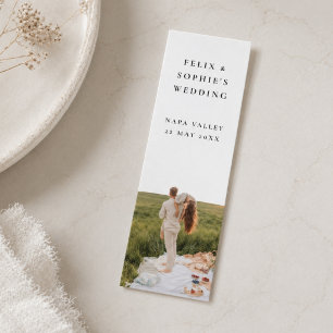 Cartão De Visita Mini Favor de Casamento Chic Minimalista Marcador de Pá