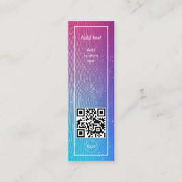 Cartão De Visita Mini favorito gráfico qr moderno personalizado