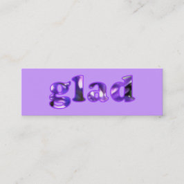 Cartão De Visita Mini Fico feliz com favoritos de flores roxas