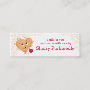 Cartão De Visita Mini Fios de crochê com estilos de colheita em bruto