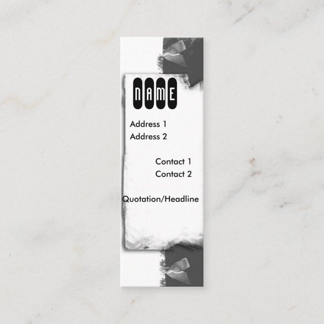 Cartão De Visita Mini fitas e laço (Frente)