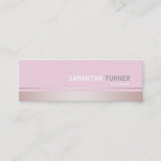Cartão De Visita Mini Fitas Rosa Elegantes Texturizadas Personalizadas P
