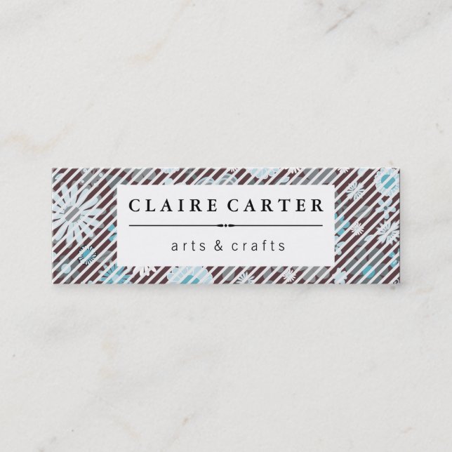 Cartão De Visita Mini Flocos de Diagnóstico Flóridos (Frente)