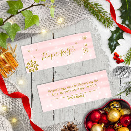 Cartão De Visita Mini Flocos de neve, frescos Fralda de inverno Raffle M