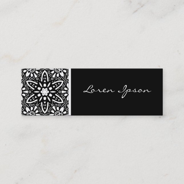 Cartão De Visita Mini Flor Kaleidoscopic (Frente)