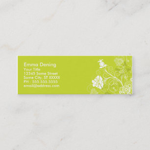 Cartão De Visita Mini Floral elegante