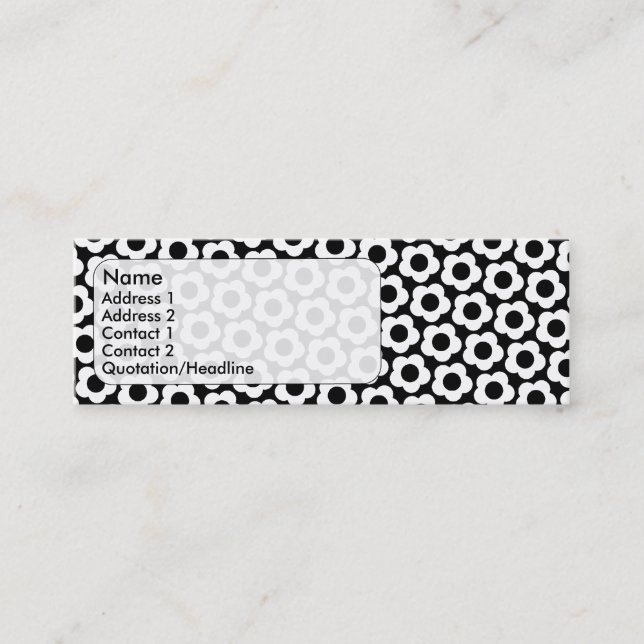 Cartão De Visita Mini flores (Frente)