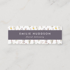 Cartão De Visita Mini Flores Coloridas, Verde, Floricultura, Comprada Fl