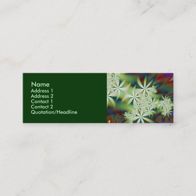 Cartão De Visita Mini Flores Noturnas 2 (Frente)