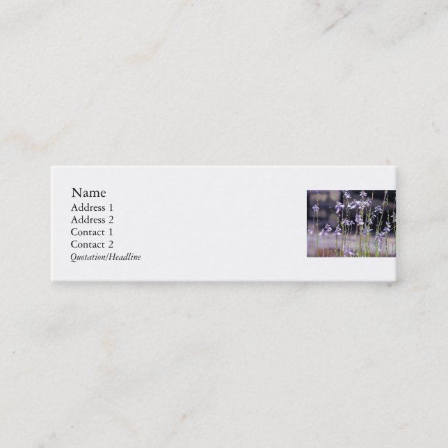 Cartão De Visita Mini Flores selvagens (Frente)