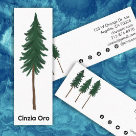 Cartão De Visita Mini Floresta Natural Simples Minimalista Simples Pine 