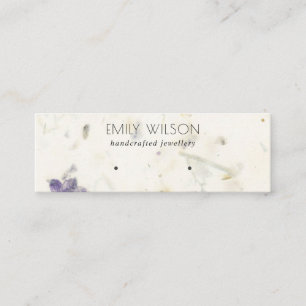 Cartão De Visita Mini Folha de papel de mão flexível púrpura