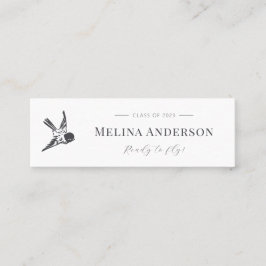 Cartão De Visita Mini Formando de lançamento de gradação Pássaro simples