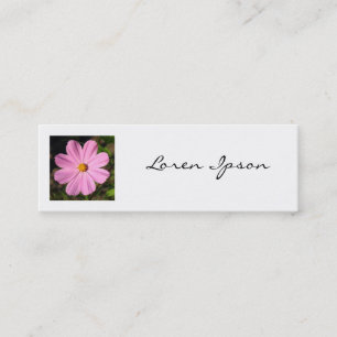 Cartão De Visita Mini Foto ao quadrado - Cosmos rosa
