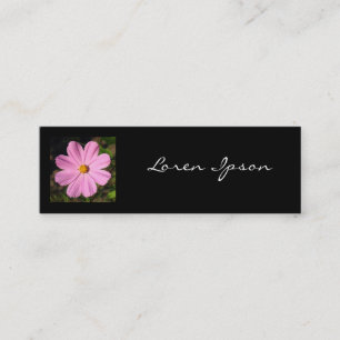 Cartão De Visita Mini Foto ao quadrado - Cosmos rosa