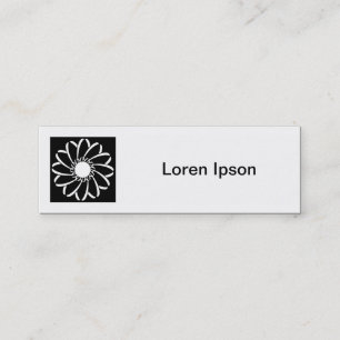 Cartão De Visita Mini Foto ao quadrado - Flor Geométrico