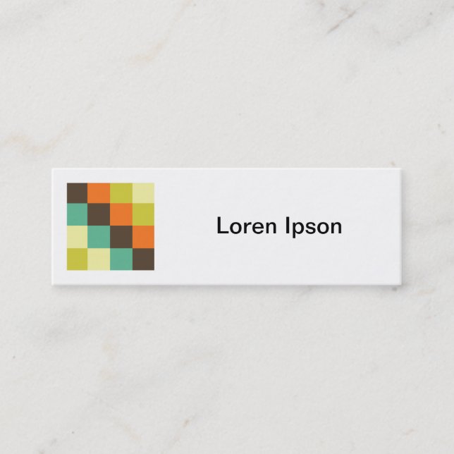 Cartão De Visita Mini Foto ao quadrado - Padrões de cor 014 (Frente)
