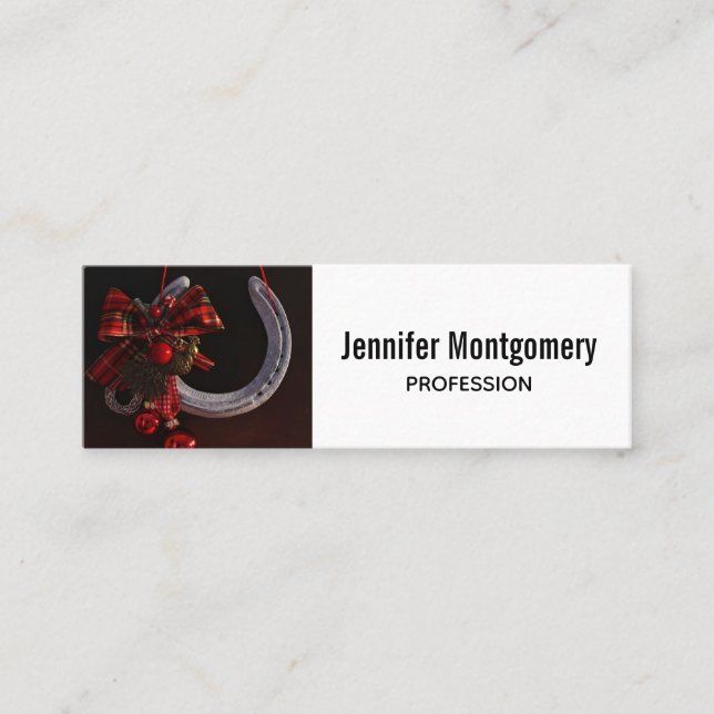 Cartão De Visita Mini Foto de ferradura equestre (Frente)