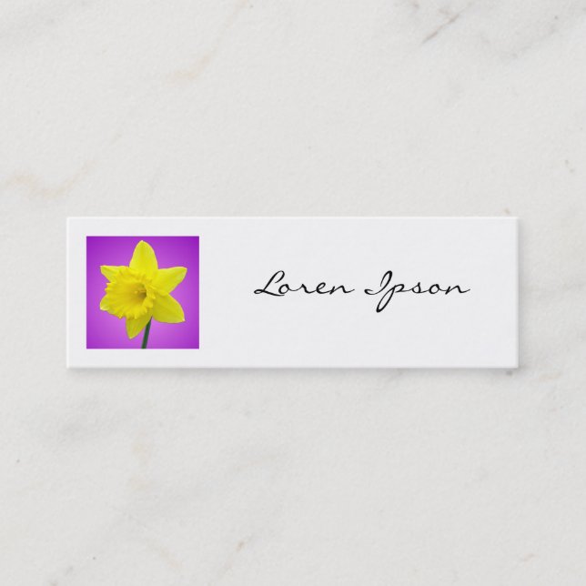 Cartão De Visita Mini Foto Quadrada - Daffodil 02 (Frente)