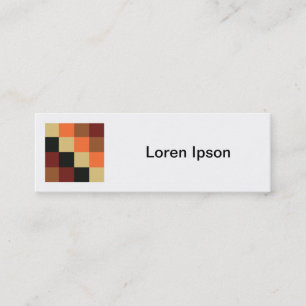 Cartão De Visita Mini Foto Quadrada - Quadrados de Cor 04
