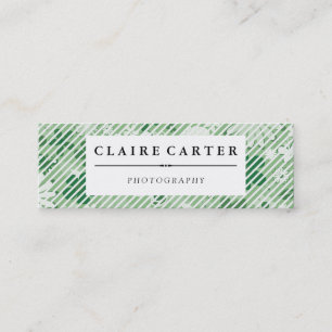 Cartão De Visita Mini Fotografia Degras de Diagonal Floral