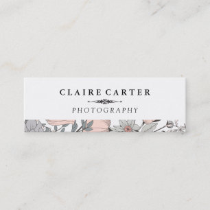 Cartão De Visita Mini Fotografia Flor Botânica Floral