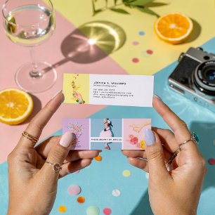 Cartão De Visita Mini Fotografia moderna fotógrafo de colagem de fotos e