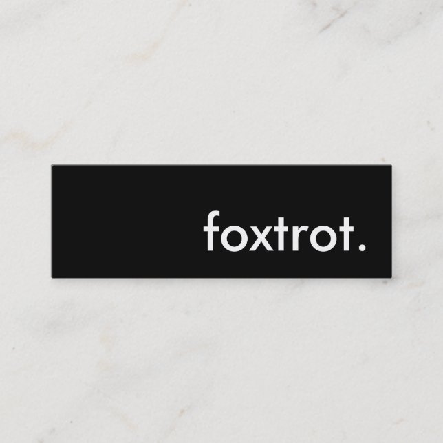 Cartão De Visita Mini foxtrot. (Frente)
