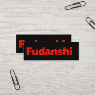 Cartão De Visita Mini Fudanshi - Slogan Vermelho Sinple