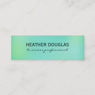 Cartão De Visita Mini Fundo verde do inclinação