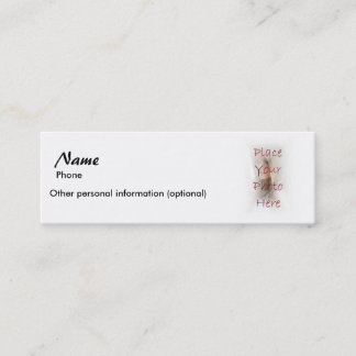 Cartão De Visita Mini Gancho acima - a passagem do número de telefone