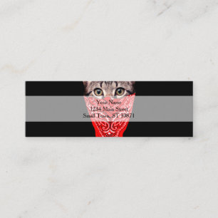 Cartão De Visita Mini Gangster cat