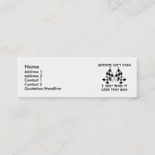 Cartão De Visita Mini Ganhar não é fácil - Perfil de Motocross de bicicl