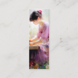 Cartão De Visita Mini Garota no Jardim Flor