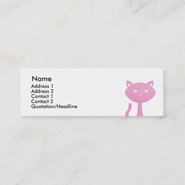 Cartão De Visita Mini Gatinhos arco-íris (Frente)