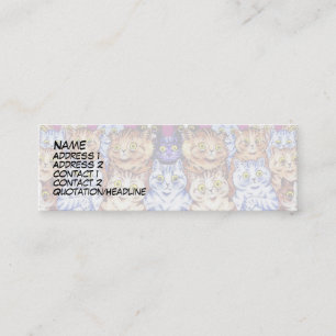 Cartão De Visita Mini Gatos legal pelo artista Louis Wain do gato do