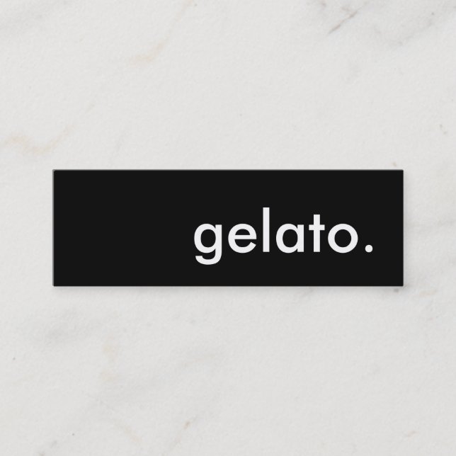 Cartão De Visita Mini gelato. (Frente)