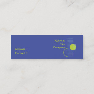 Cartão De Visita Mini Geométrico azul - magro