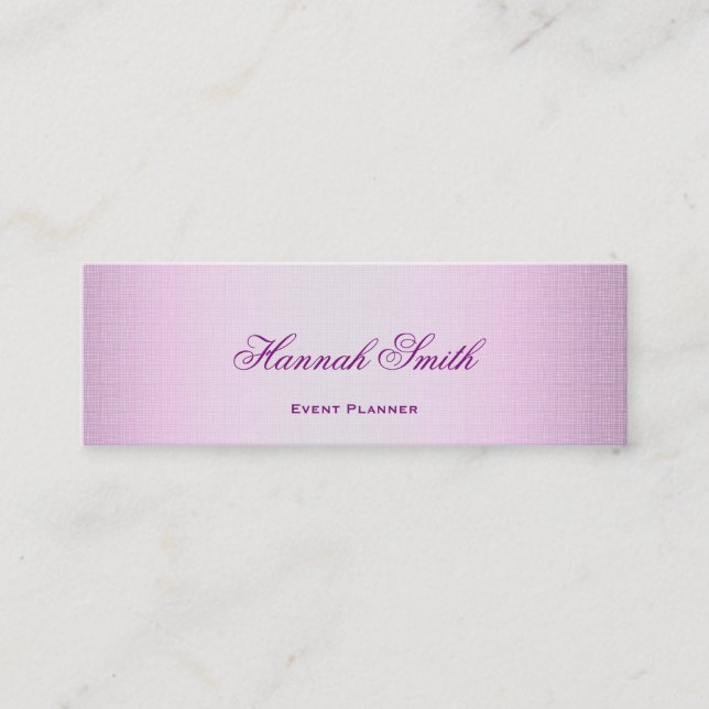 Cartão De Visita Mini Glitter de luxo elegante profissional (Frente)