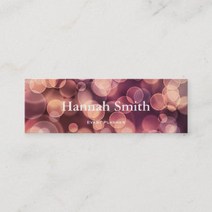 Cartão De Visita Mini Glitter de luxo elegante profissional