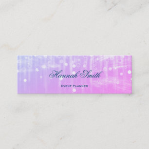 Cartão De Visita Mini Glitter de luxo elegante profissional