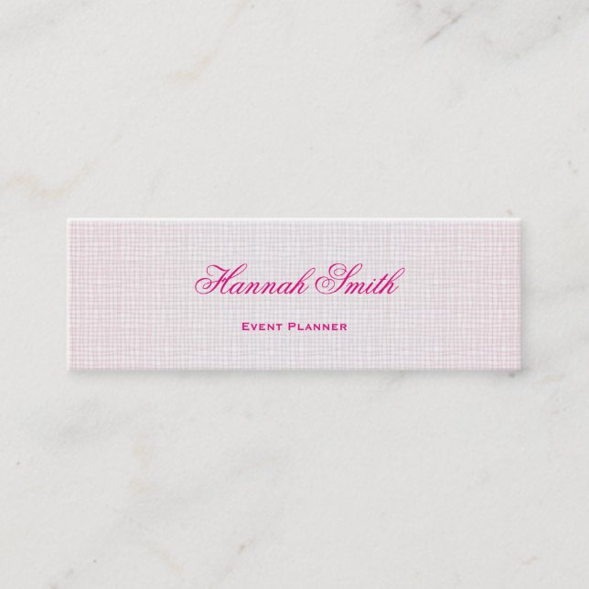 Cartão De Visita Mini Glitter de luxo elegante profissional (Frente)