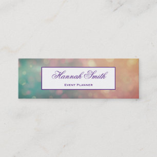 Cartão De Visita Mini Glitter de luxo elegante profissional