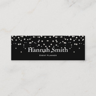 Cartão De Visita Mini Glitter de luxo elegante profissional