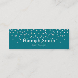 Cartão De Visita Mini Glitter de luxo moderno e elegante profissional