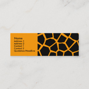Cartão De Visita Mini Go Giraffe - Laranja