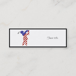 Cartão De Visita Mini GOLFE DE MULHERES Patriótica DOS EUA