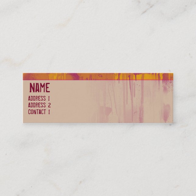 CARTÃO DE VISITA MINI GOTEJAMENTO 1 DOS GRAFITES (Frente)