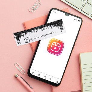 Cartão De Visita Mini Gotejamentos pretos sociais do evento RSVP do